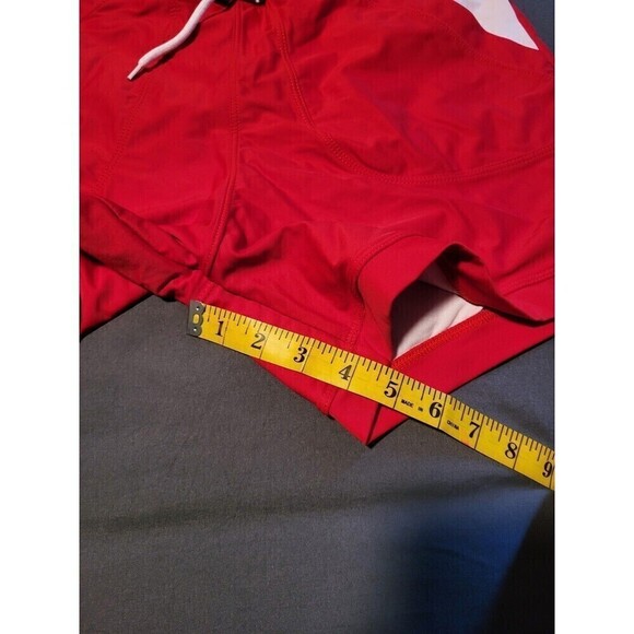 Coofandy 5" Inseam Red White Swim Trunk Men's Size XL - Picture 5 of 7